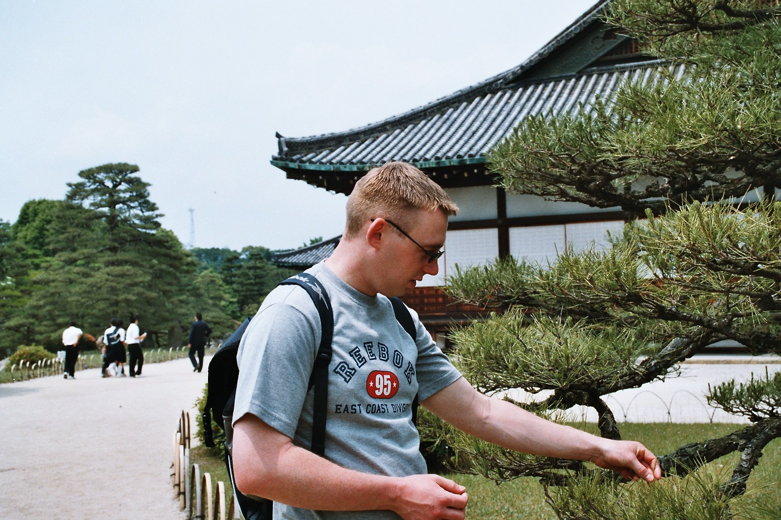 Scott studying bonsai techniques in Japan